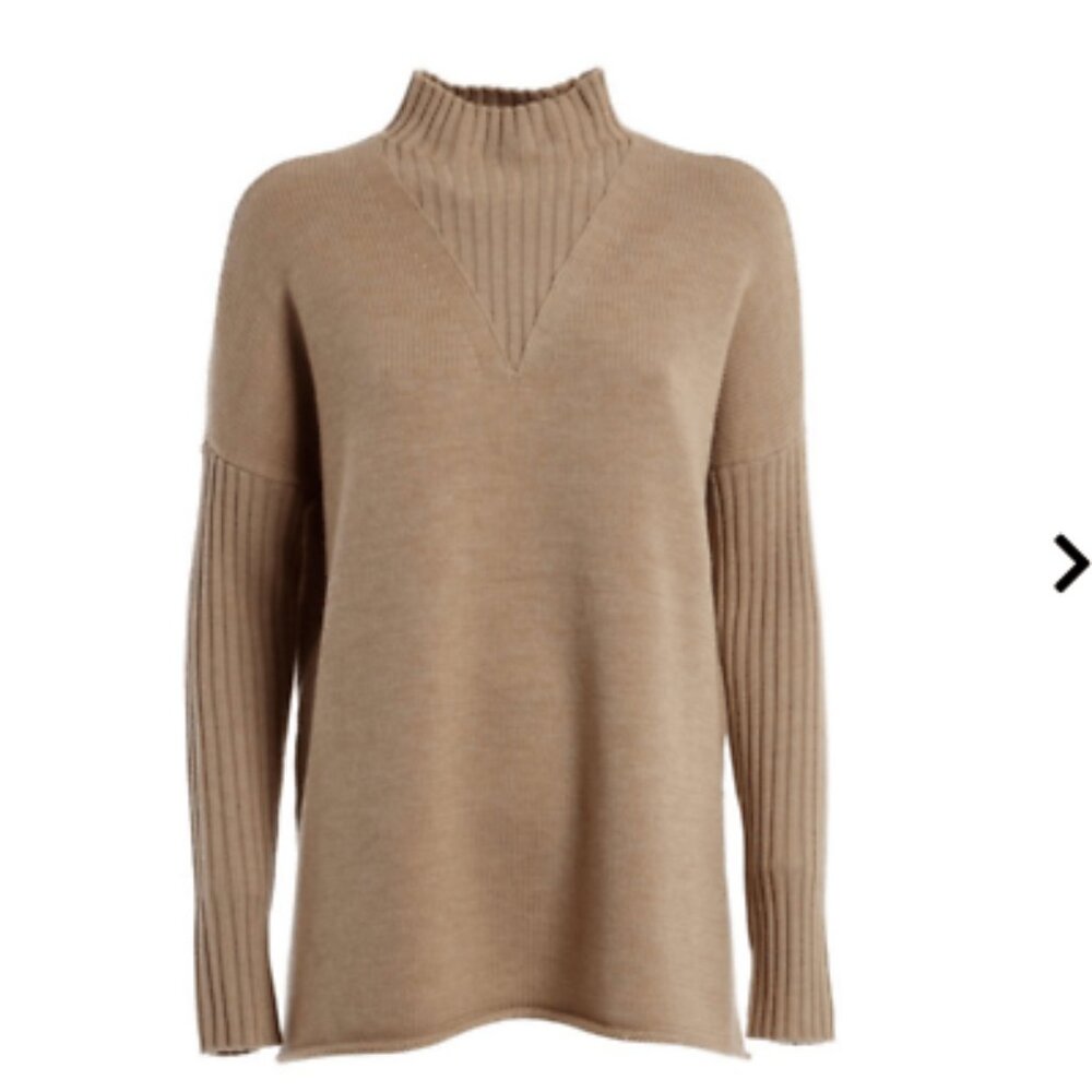Tory Burch Merino Oversized Mockneck Tunic Size S